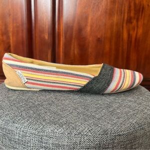 KEEN Cortana Vegan Multicolor Stripe Ballet Slip-on Flat Size 8